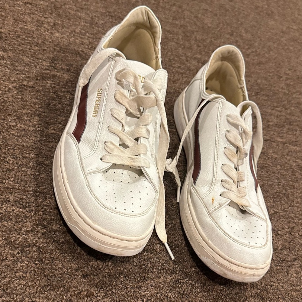 Good condition Superdry Champs Sports Cream Sneakers Japan 10 - Picture 4 of 8